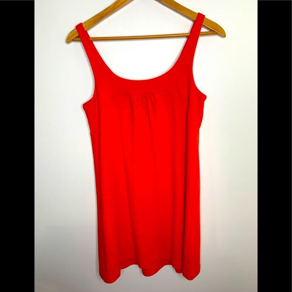 J Crew Factory Coral Orange Sun Dress Sleeveless
